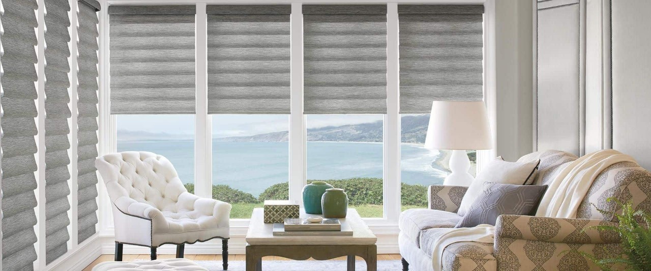 Vignette® Modern Roman Shades near Naples, Florida (FL) with various style options, beautiful fabrics, and more.